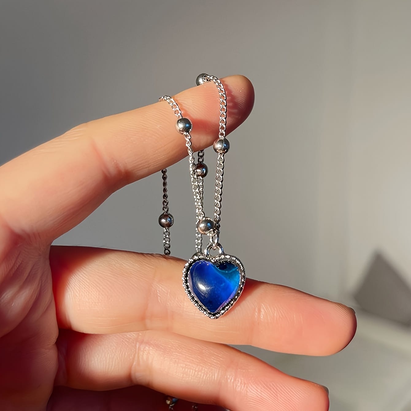 Colour Shift Heart Necklace
